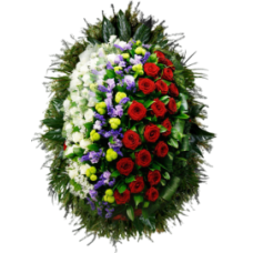 Венок из живых цветов ВЖ-131