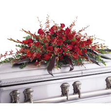 Кремационная композиция из живых цветов КР-019