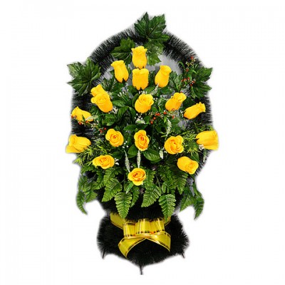 Заказать корзину из искусственных цветов на похороны